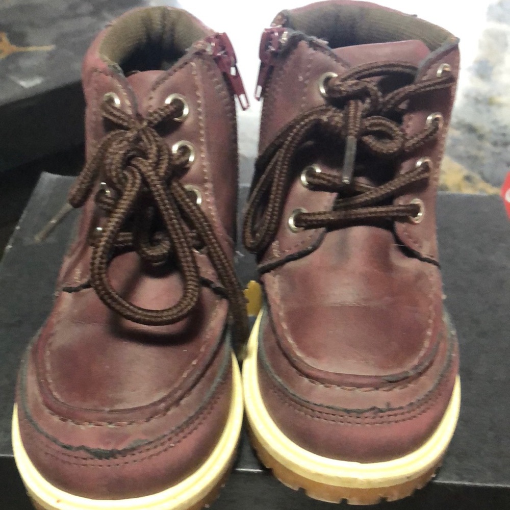 Kids Brown Leather Boots